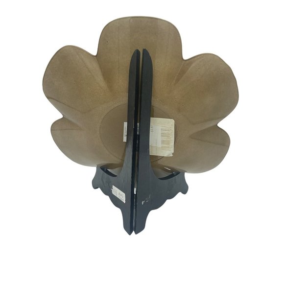 Lime Green Floral Shaped Candy Dish Bowl  10 inch Diameter - Picture 2 of 3